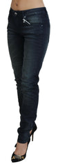 Acht Blue Washed Low Waist Slim Fit Cotton Denim Jeans -   -  Acht.