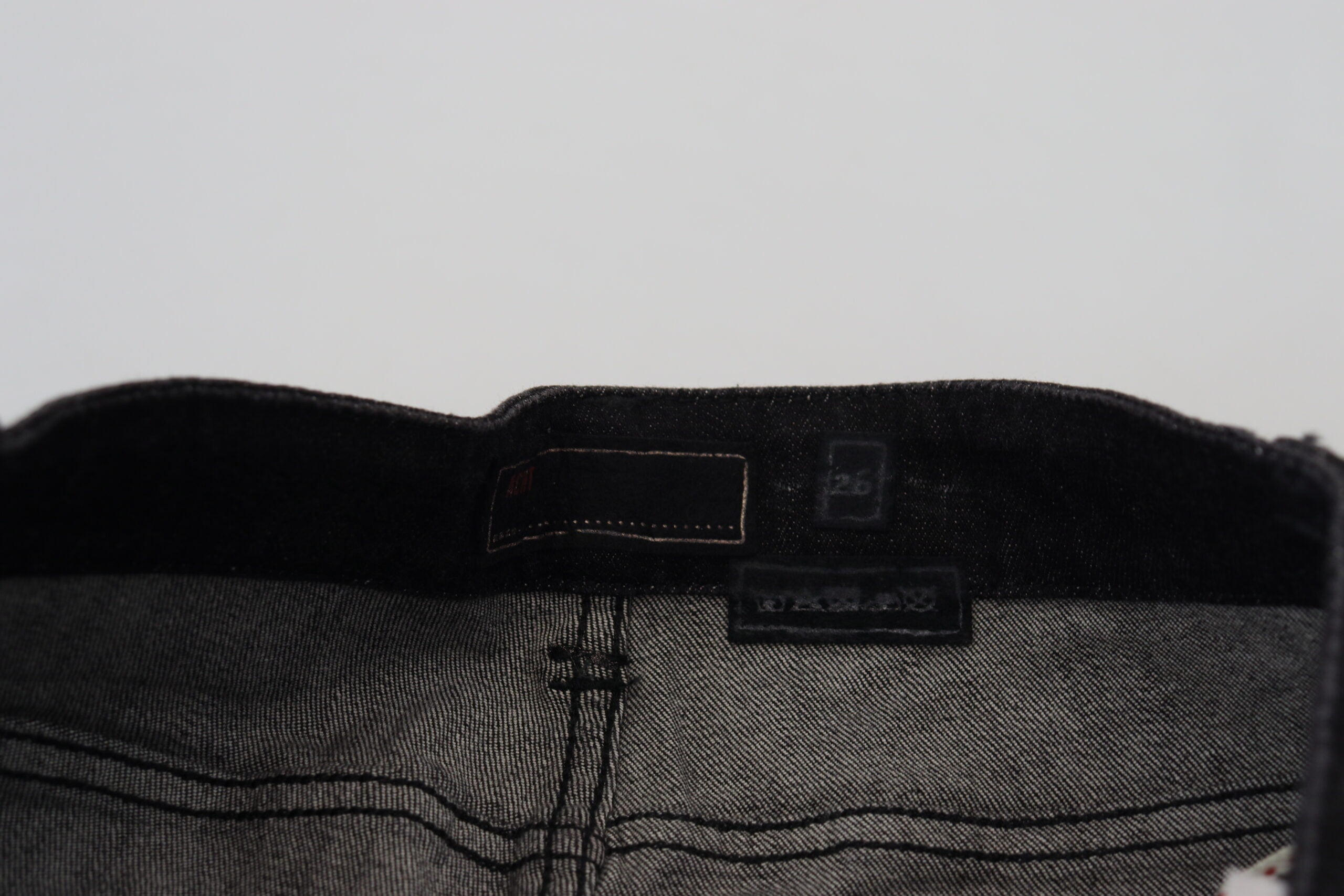 Acht Black Low Waist Slim Fit Cotton Denim Jeans -   -  Acht.
