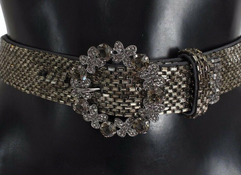 Dolce & Gabbana Multicolor Wide Crystal Buckle Sequined Belt -   -  Dolce & Gabbana.