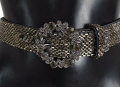 Dolce & Gabbana Multicolor Wide Crystal Buckle Sequined Belt -   -  Dolce & Gabbana.