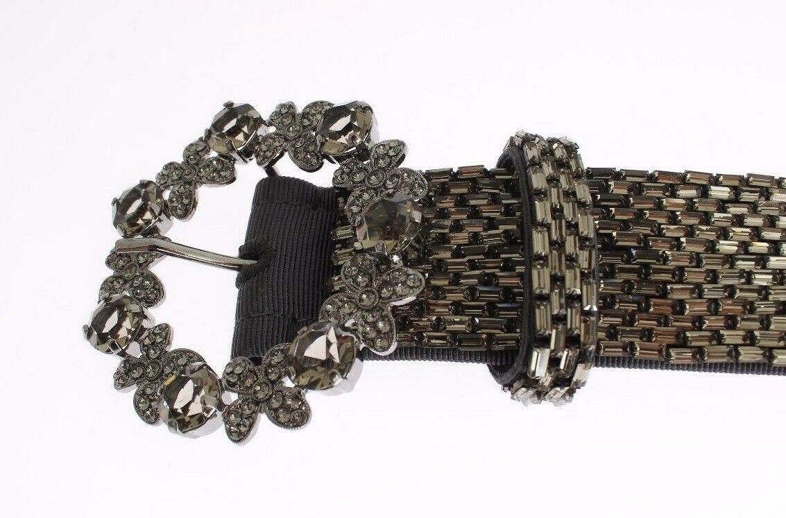 Dolce & Gabbana Multicolor Wide Crystal Buckle Sequined Belt -   -  Dolce & Gabbana.