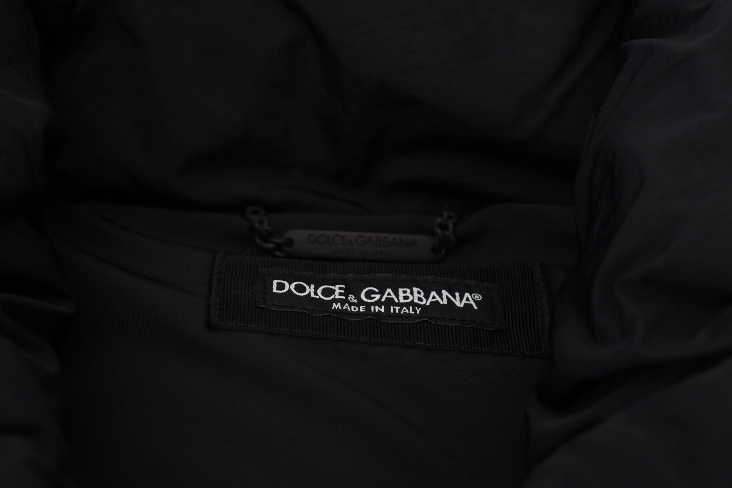 Dolce & Gabbana Black Sleeveless DG Metal Embellishment Jacket -   -  Dolce & Gabbana.