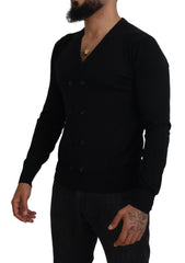 Dolce & Gabbana Black Cashmere Button Down Cardigan Sweater -   -  Dolce & Gabbana.