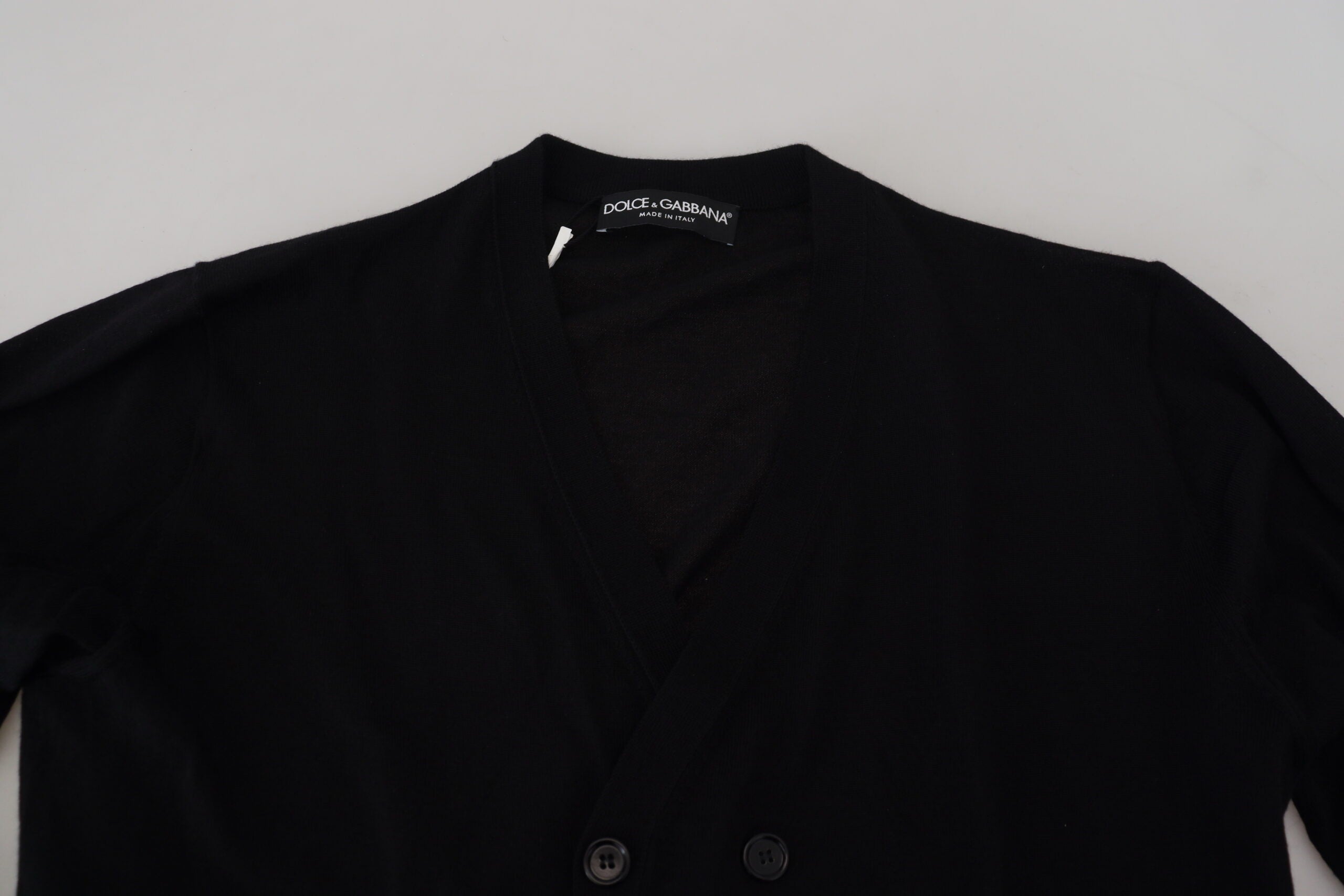 Dolce & Gabbana Black Cashmere Button Down Cardigan Sweater -   -  Dolce & Gabbana.