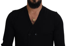 Dolce & Gabbana Black Cashmere Button Down Cardigan Sweater -   -  Dolce & Gabbana.