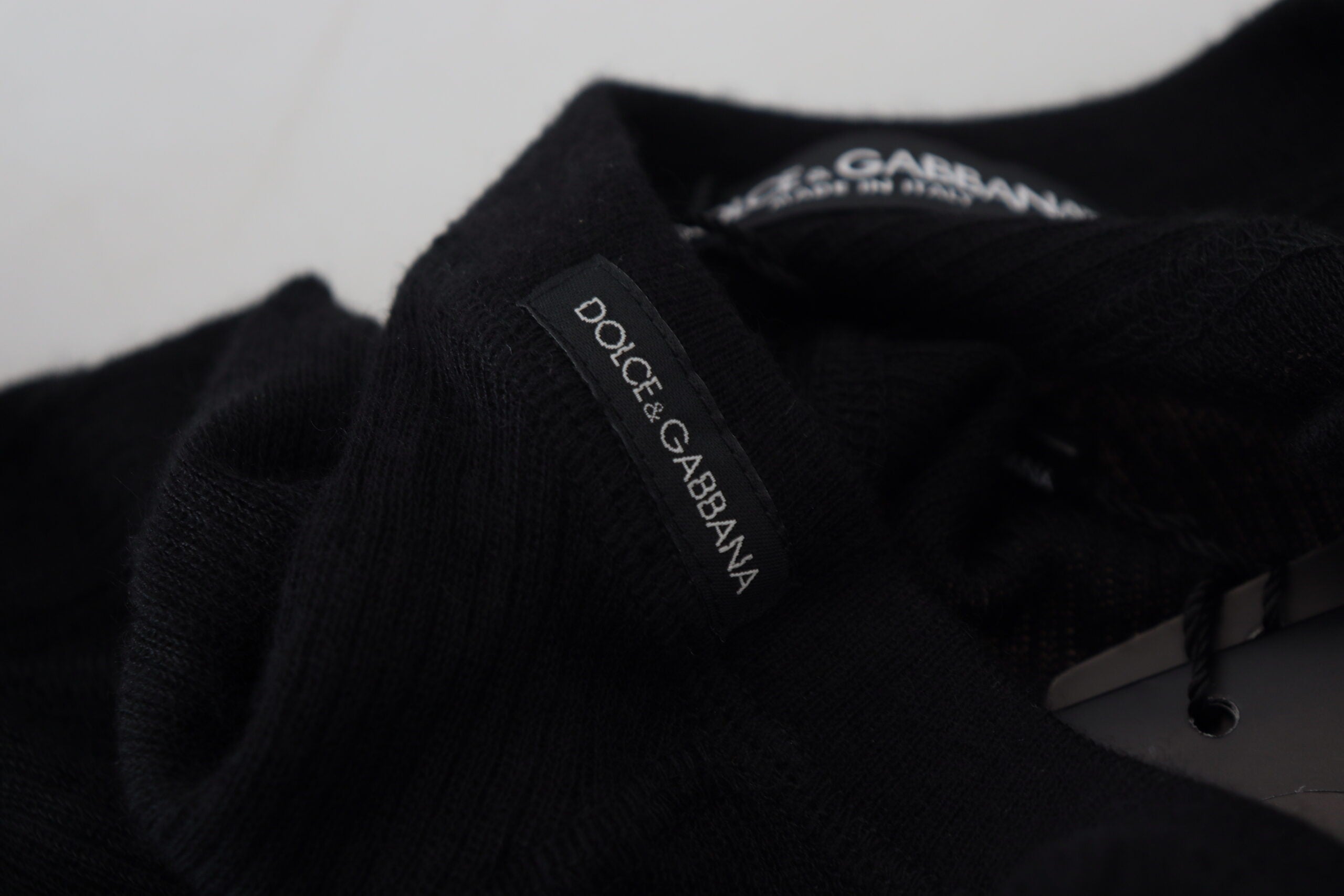 Dolce & Gabbana Black Cashmere Button Pullover Sweater -   -  Dolce & Gabbana.
