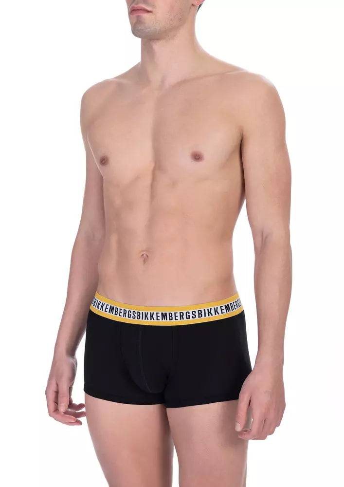 Bikkembergs Black Cotton Men's Trunk Underwear Twin Pack -   -  Bikkembergs.