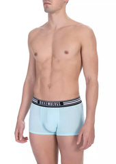 Bikkembergs Light Blue Cotton Men Trunk Boxer Pack -   -  Bikkembergs.