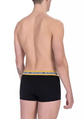 Bikkembergs Black Cotton Men's Trunk Underwear Twin Pack -   -  Bikkembergs.
