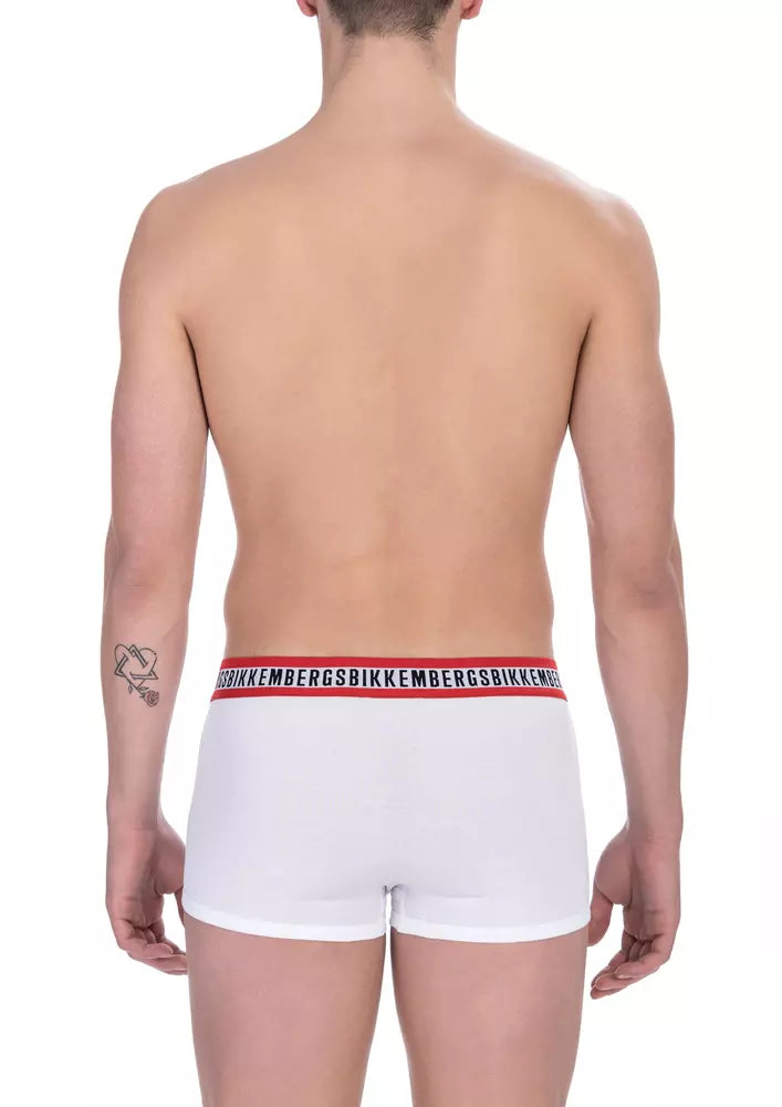 Bikkembergs White Cotton Men Underwear Twin Pack -   -  Bikkembergs.
