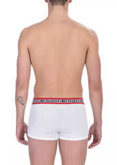 Bikkembergs White Cotton Men Underwear Twin Pack -   -  Bikkembergs.