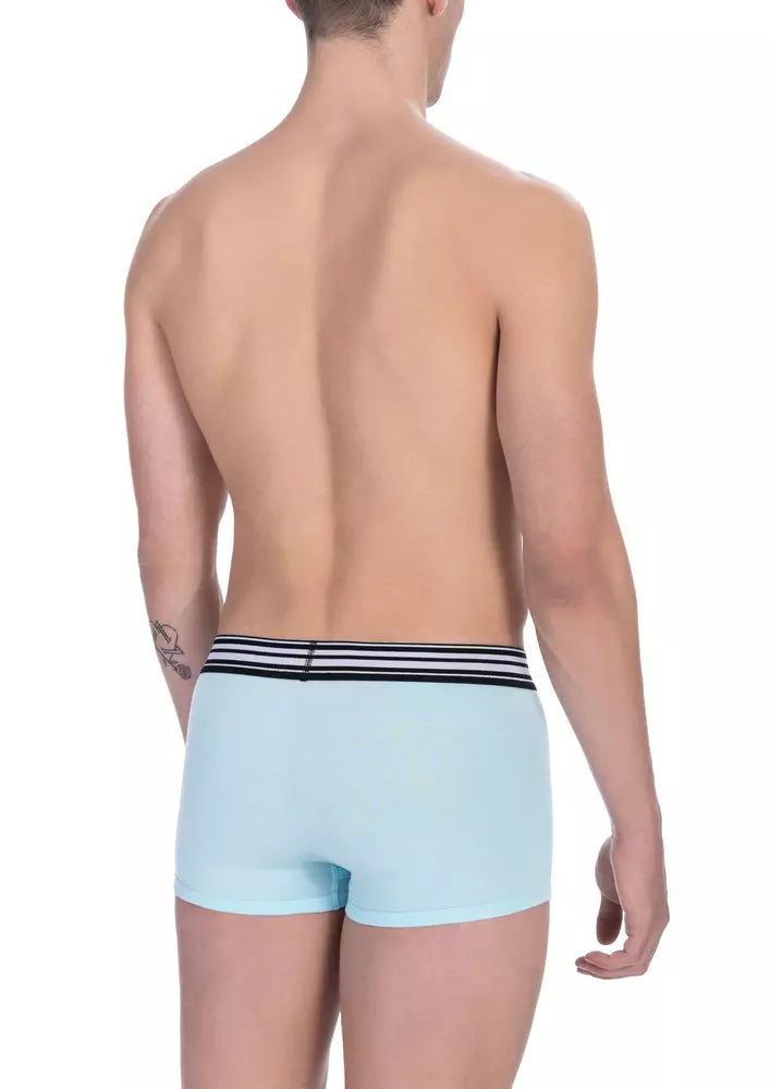 Bikkembergs Light Blue Cotton Men Trunk Boxer Pack -   -  Bikkembergs.