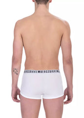 Bikkembergs White Cotton Men Underwear Trunk Duo -   -  Bikkembergs.