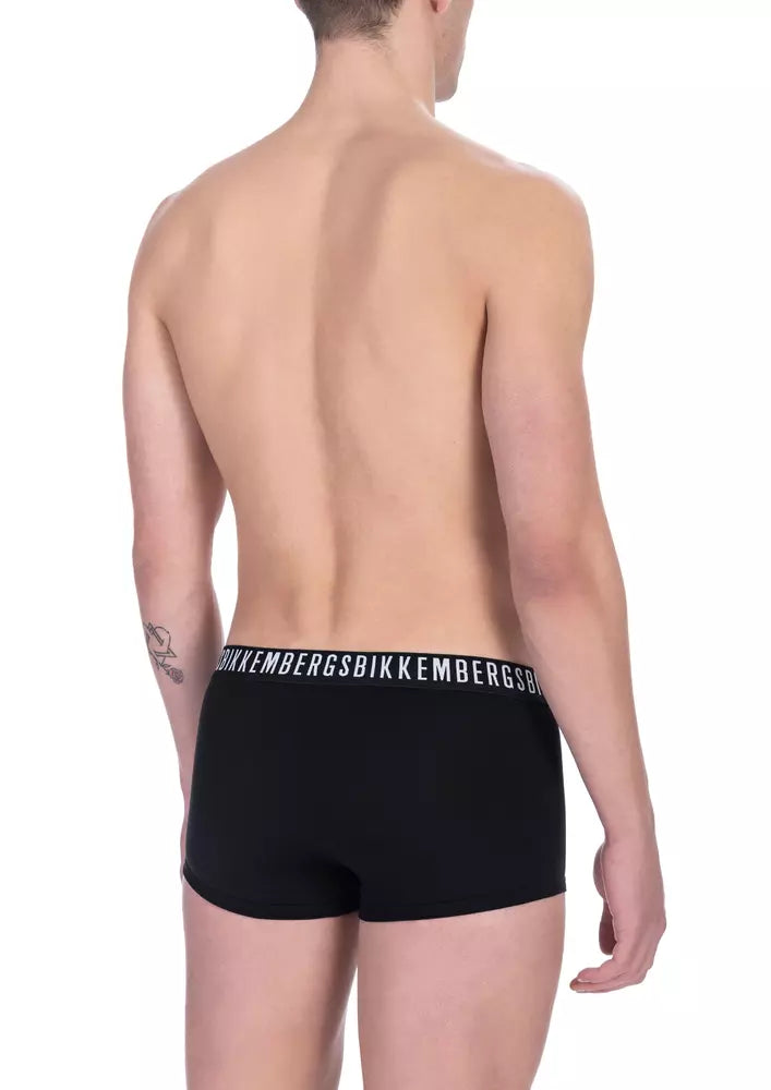 Bikkembergs Black Cotton Men's Underwear Trunk Twin Pack -   -  Bikkembergs.