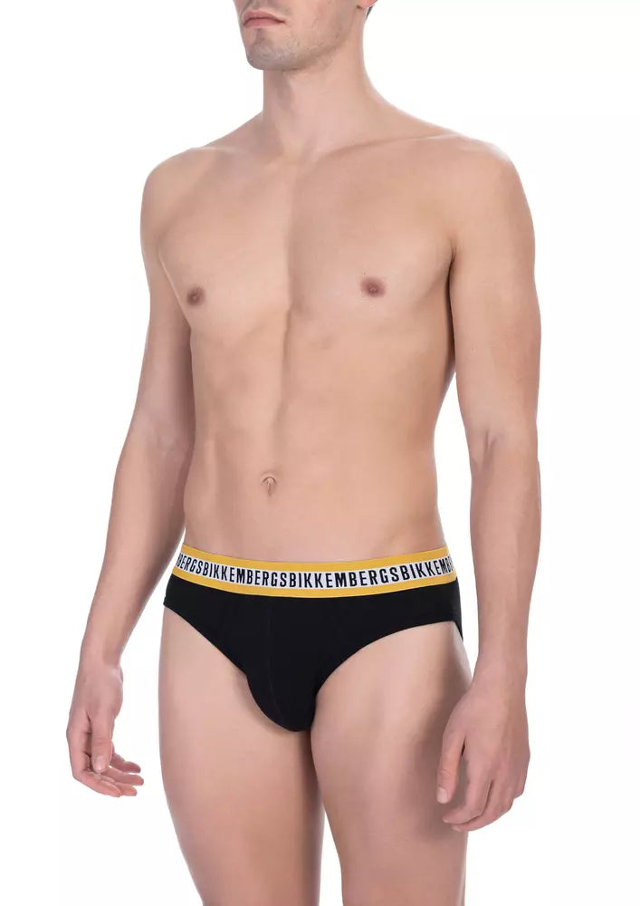 Bikkembergs Black Cotton Men Brief -   -  Bikkembergs.