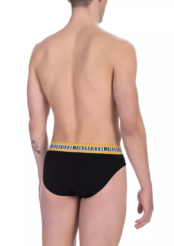 Bikkembergs Black Cotton Men Brief -   -  Bikkembergs.