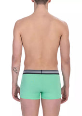 Bikkembergs Green Cotton Men Underwear Trunk Twin Pack -   -  Bikkembergs.