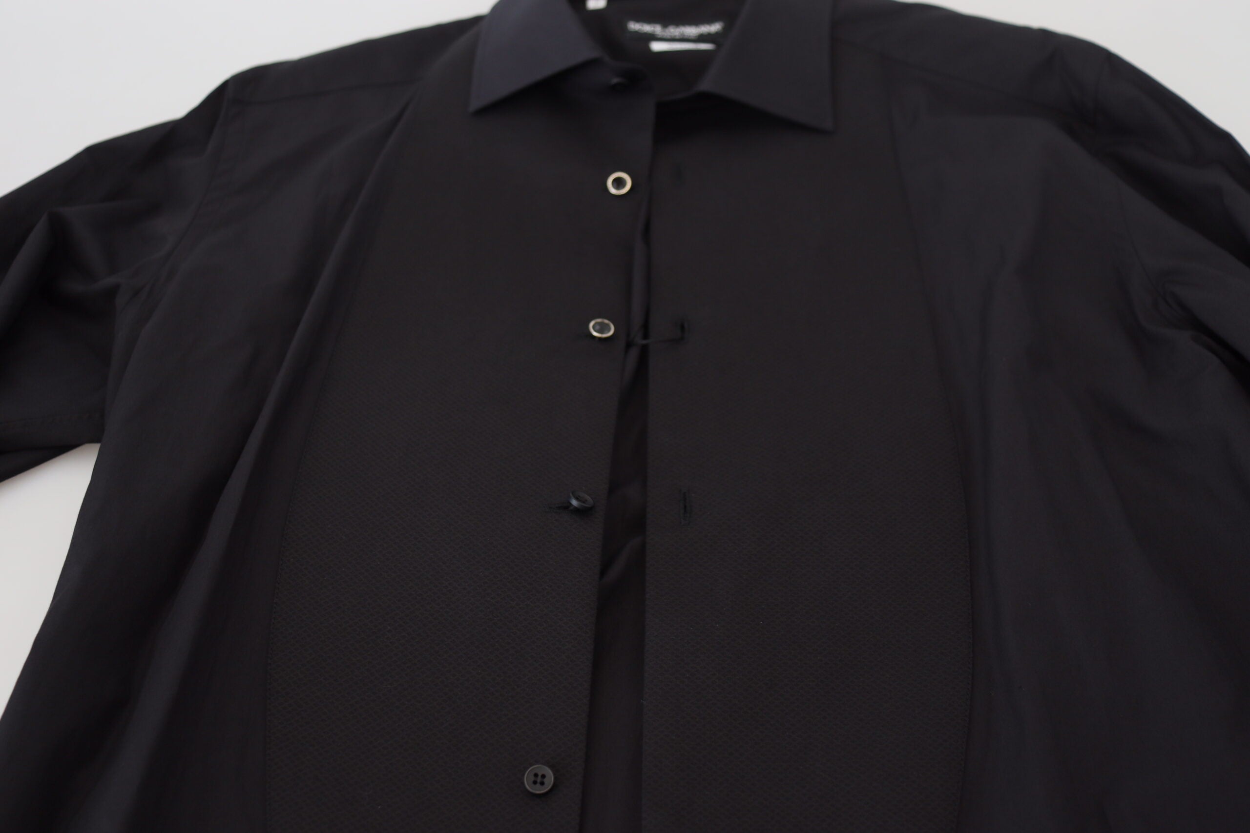 Dolce & Gabbana Black GOLD Cotton Collared Long Sleeve Shirt -   -  Dolce & Gabbana.