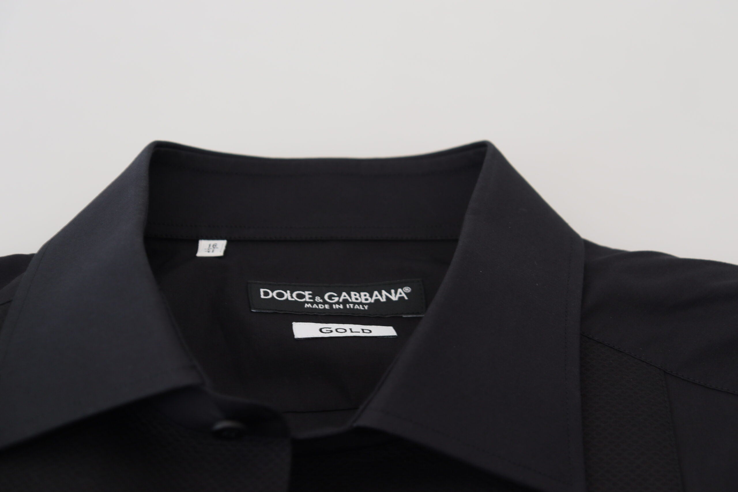 Dolce & Gabbana Black GOLD Cotton Collared Long Sleeve Shirt -   -  Dolce & Gabbana.