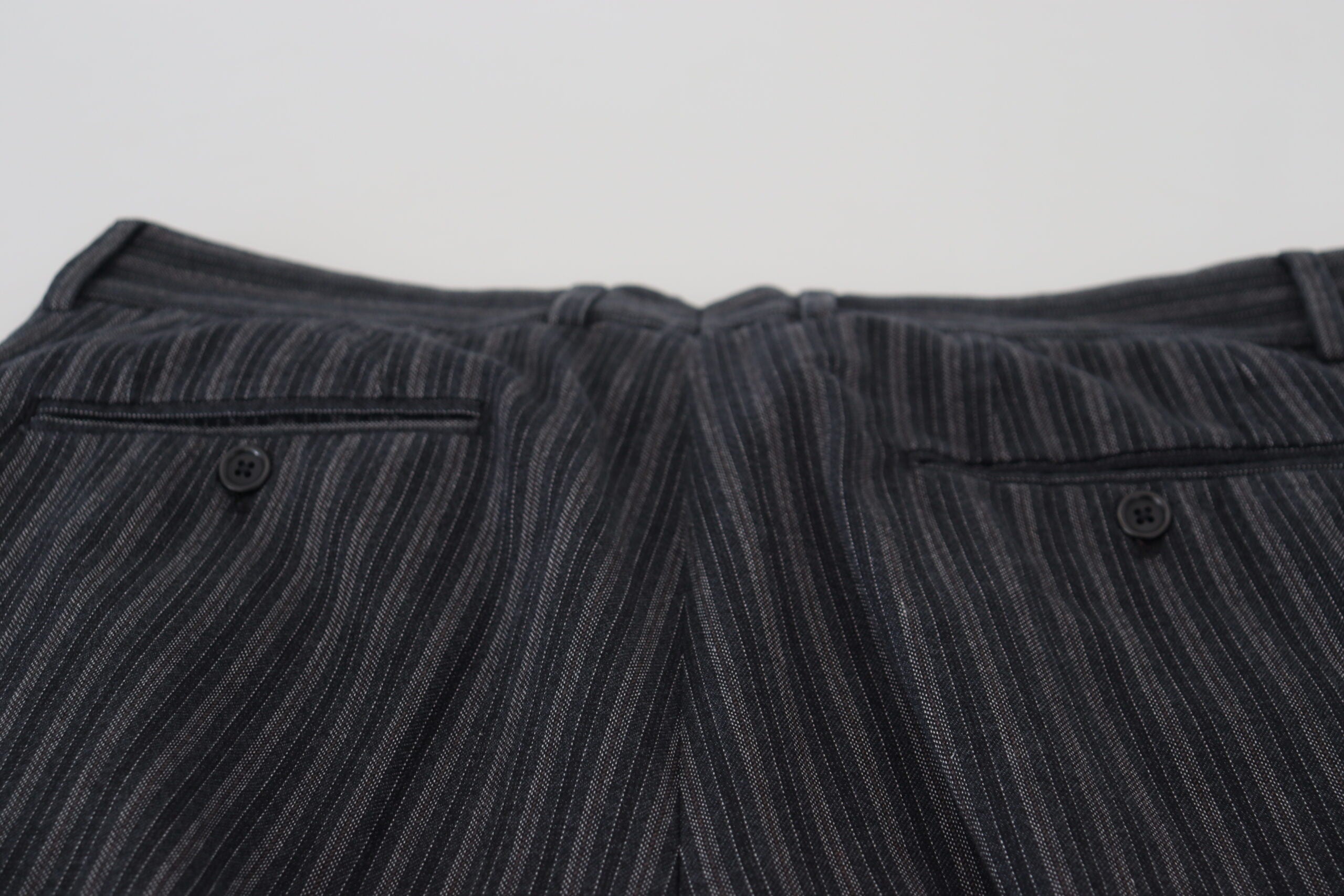 Dolce & Gabbana Dark Gray Stripes Chino Dress Pants -   -  Dolce & Gabbana.