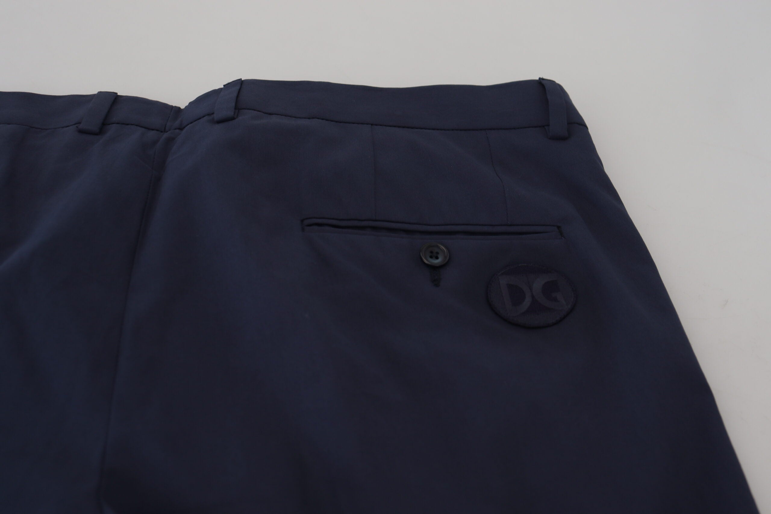 Dolce & Gabbana Dark Blue Cotton Chino Formal Pants -   -  Dolce & Gabbana.