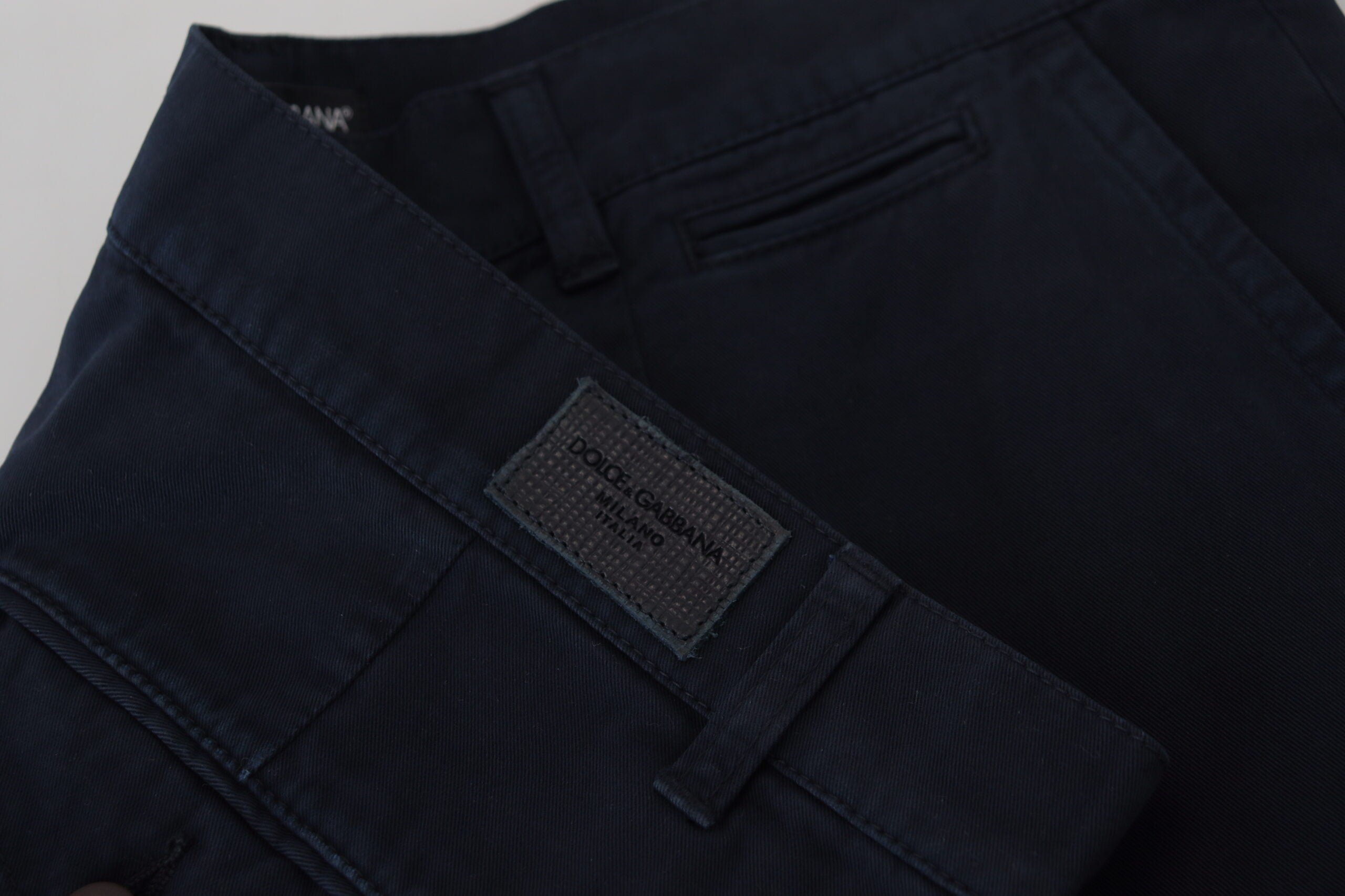 Dolce & Gabbana Blue Cotton Dress Formal Men Pants -   -  Dolce & Gabbana.