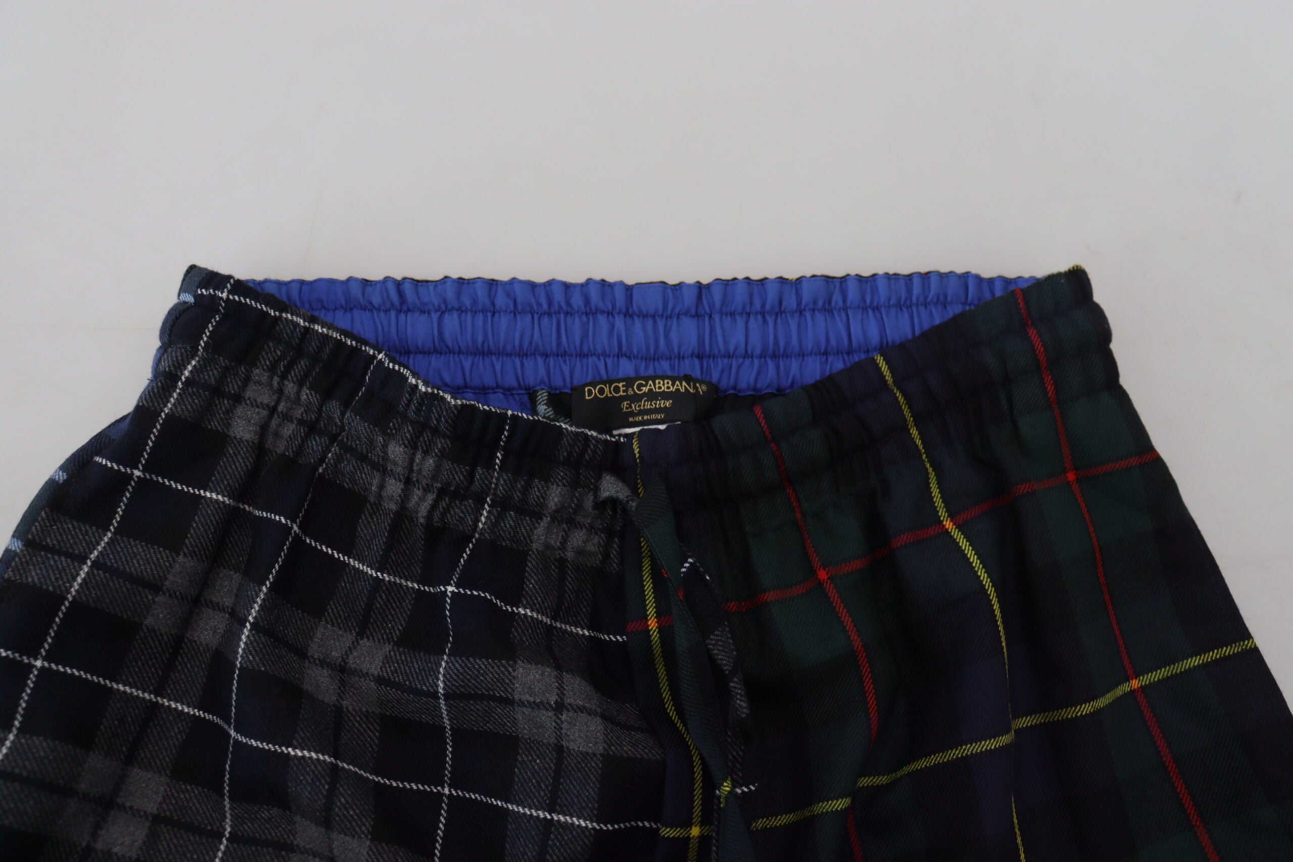 Dolce & Gabbana Multicolor Checkered Wool Men Jogger Pants -   -  Dolce & Gabbana.