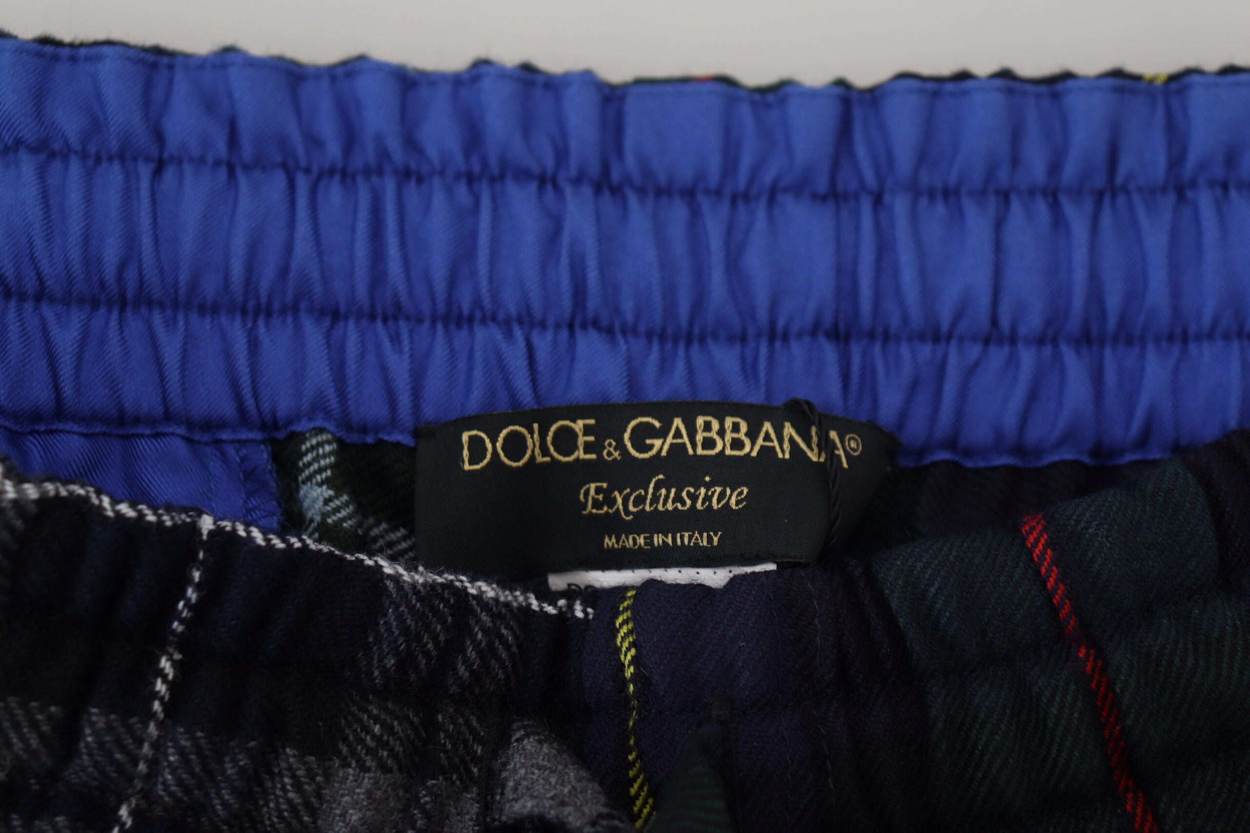 Dolce & Gabbana Multicolor Checkered Wool Men Jogger Pants -   -  Dolce & Gabbana.