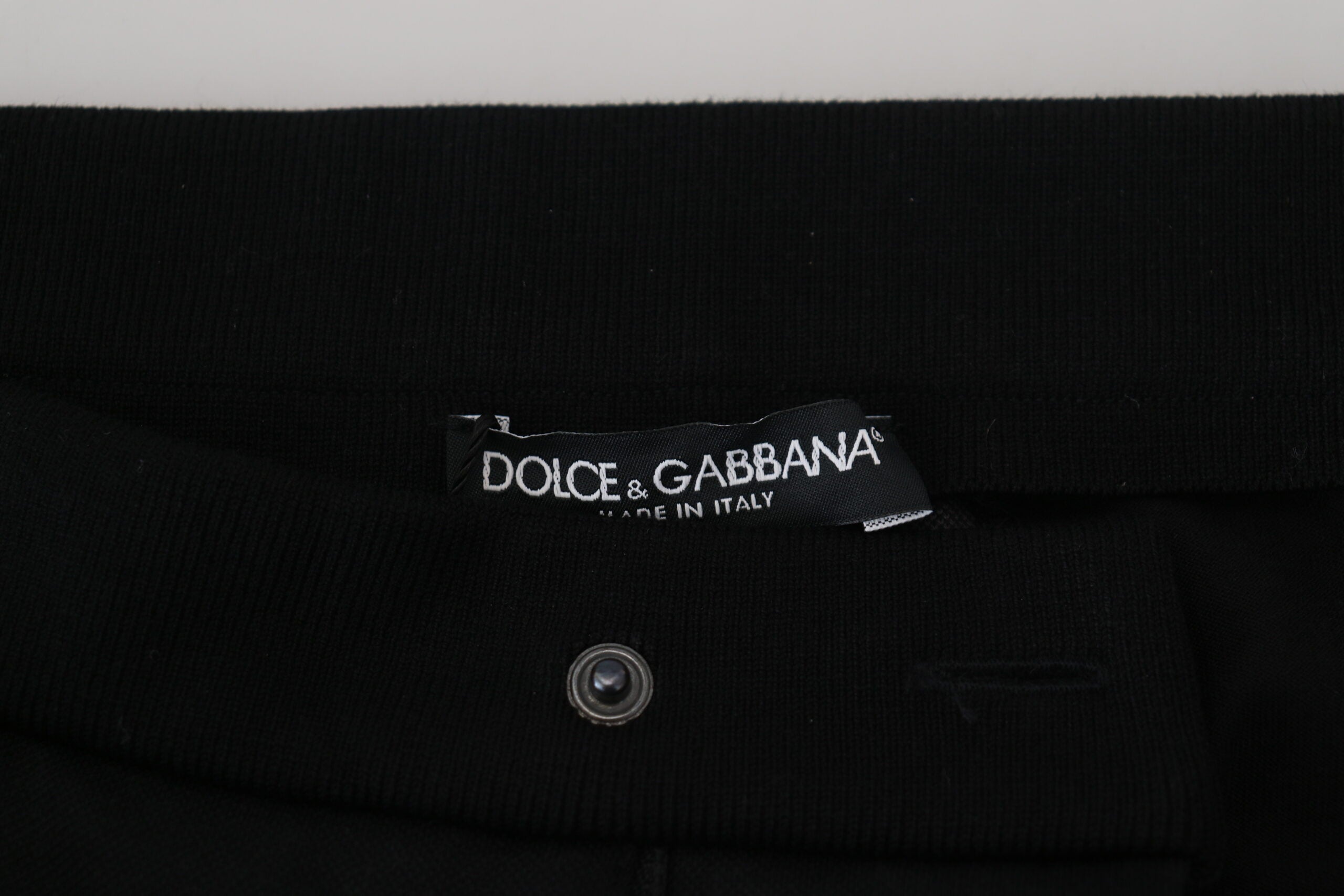 Dolce & Gabbana Black Wool Horseshoe Jogger Pants -   -  Dolce & Gabbana.