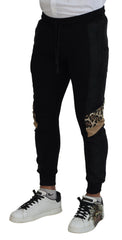 Dolce & Gabbana Black Polyester Skinny Jogger Men Pants -   -  Dolce & Gabbana.
