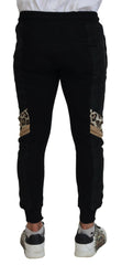 Dolce & Gabbana Black Polyester Skinny Jogger Men Pants -   -  Dolce & Gabbana.