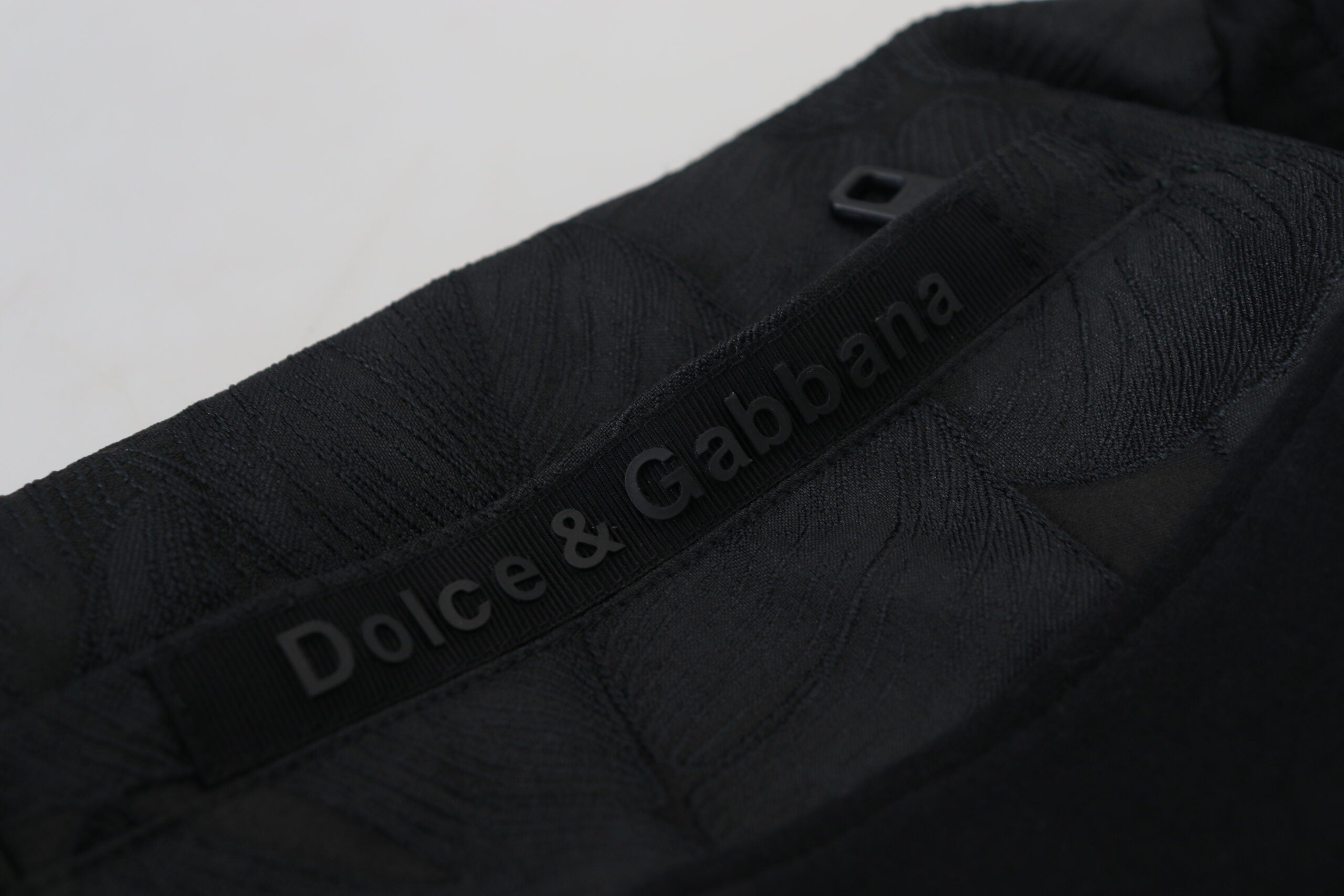 Dolce & Gabbana Black Polyester Skinny Jogger Men Pants -   -  Dolce & Gabbana.
