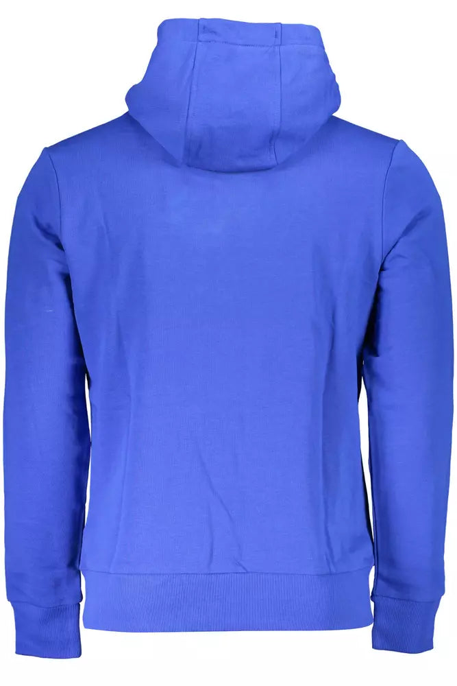 La Martina Chic Blue Embroidered Hooded Sweatshirt -   -  La Martina.