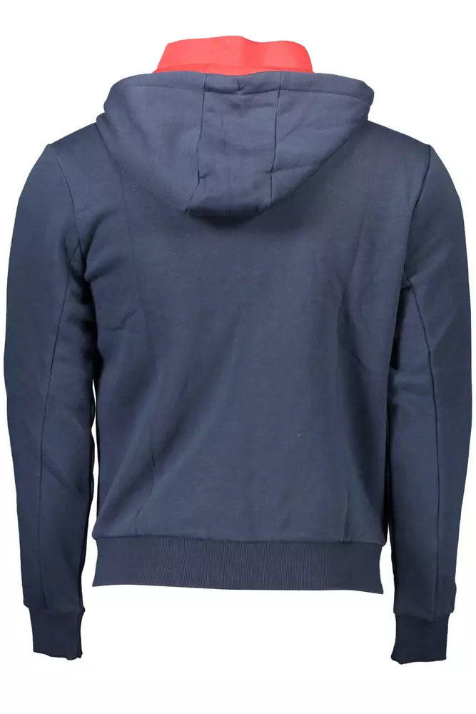 U.S. POLO ASSN. Chic Blue Hooded Zip Sweatshirt - Embroidered Detail -   -  U.S. POLO ASSN..