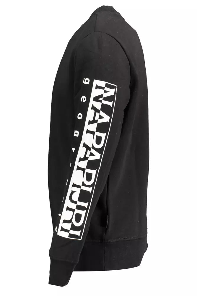 Napapijri Elevate Your Style with a Sleek Black Sweatshirt -   -  Napapijri.