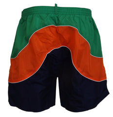 Dsquared² Multicolor Logo Print Men Beachwear Swimwear Short -   -  Dsquared².