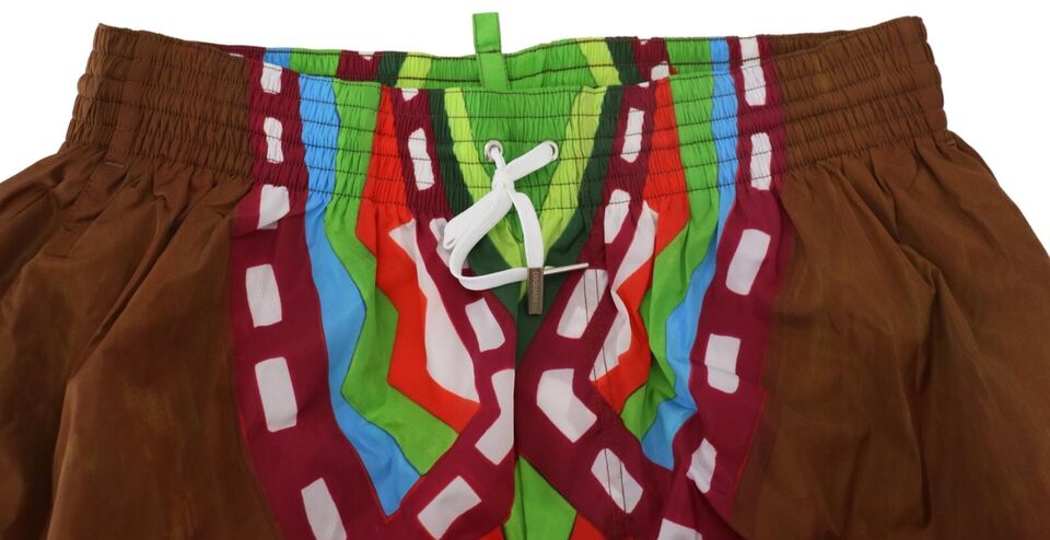 Dsquared² Multicolor Printed Men Beachwear Swimwear Short -   -  Dsquared².