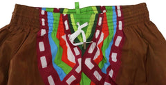 Dsquared² Multicolor Printed Men Beachwear Swimwear Short -   -  Dsquared².