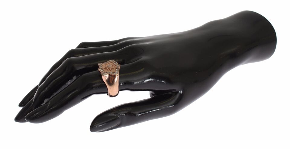 Nialaya Pink Gold 925 Silver Authentic Clear Ring -   -  Nialaya.