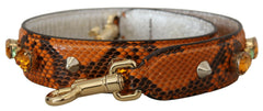 Dolce & Gabbana Orange Crystals Leather Bag Accessory Shoulder Strap -   -  Dolce & Gabbana.