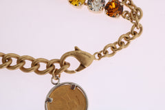 Dolce & Gabbana Gold Brass Crystal Logo Pineapple Statement Necklace -   -  Dolce & Gabbana.