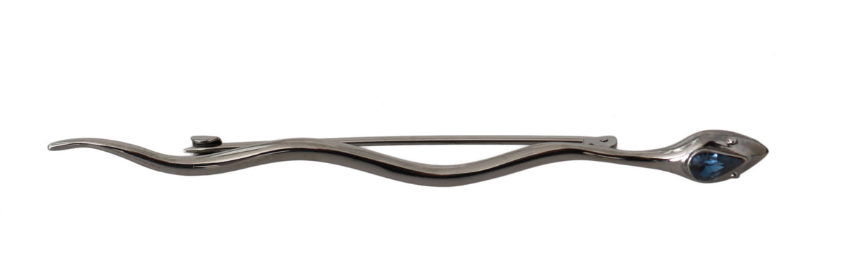 Dolce & Gabbana Silver Brass Crystal Spilla Serpente Brooch Pin -   -  Dolce & Gabbana.