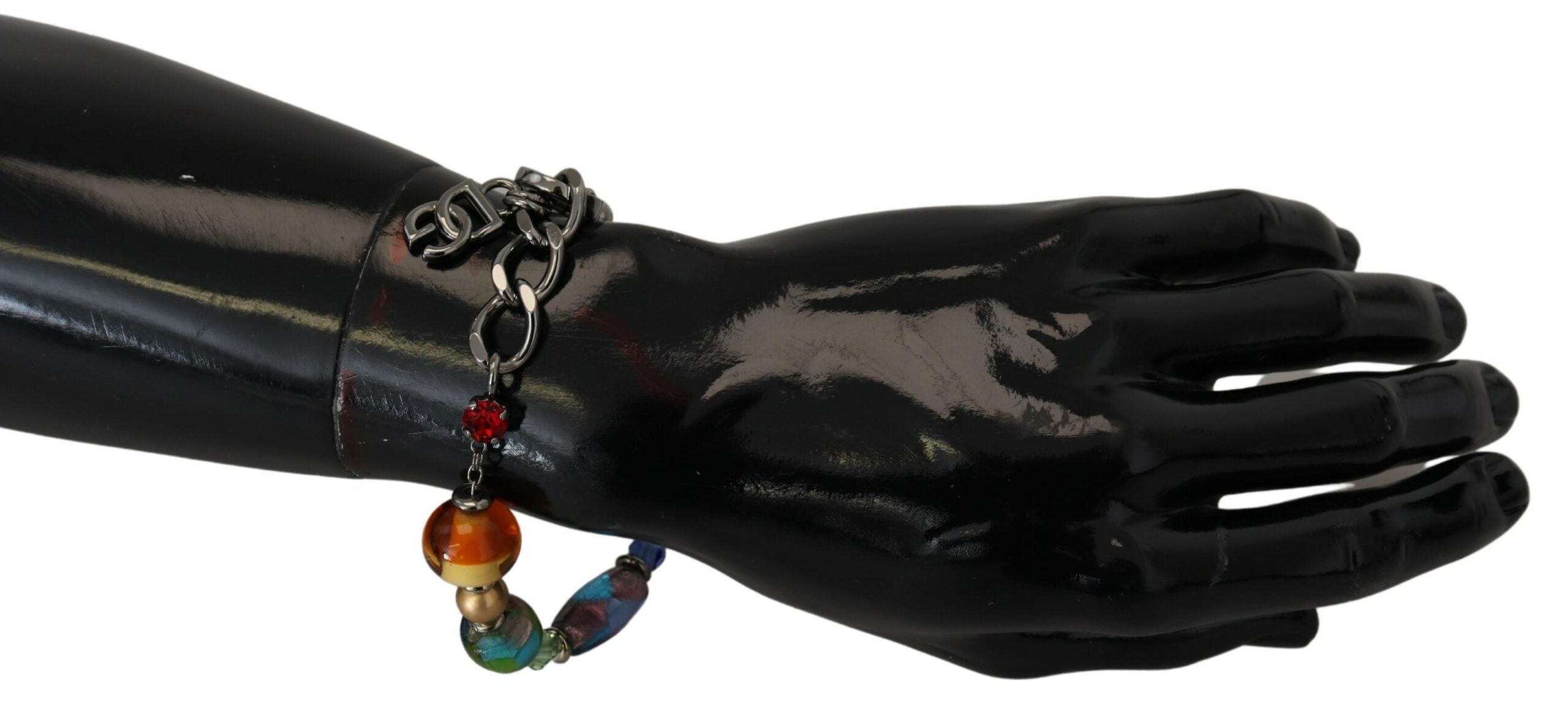 Dolce & Gabbana multicolor Silver Chain Brass Beaded Lobster Clasp Bracelet -   -  Dolce & Gabbana.