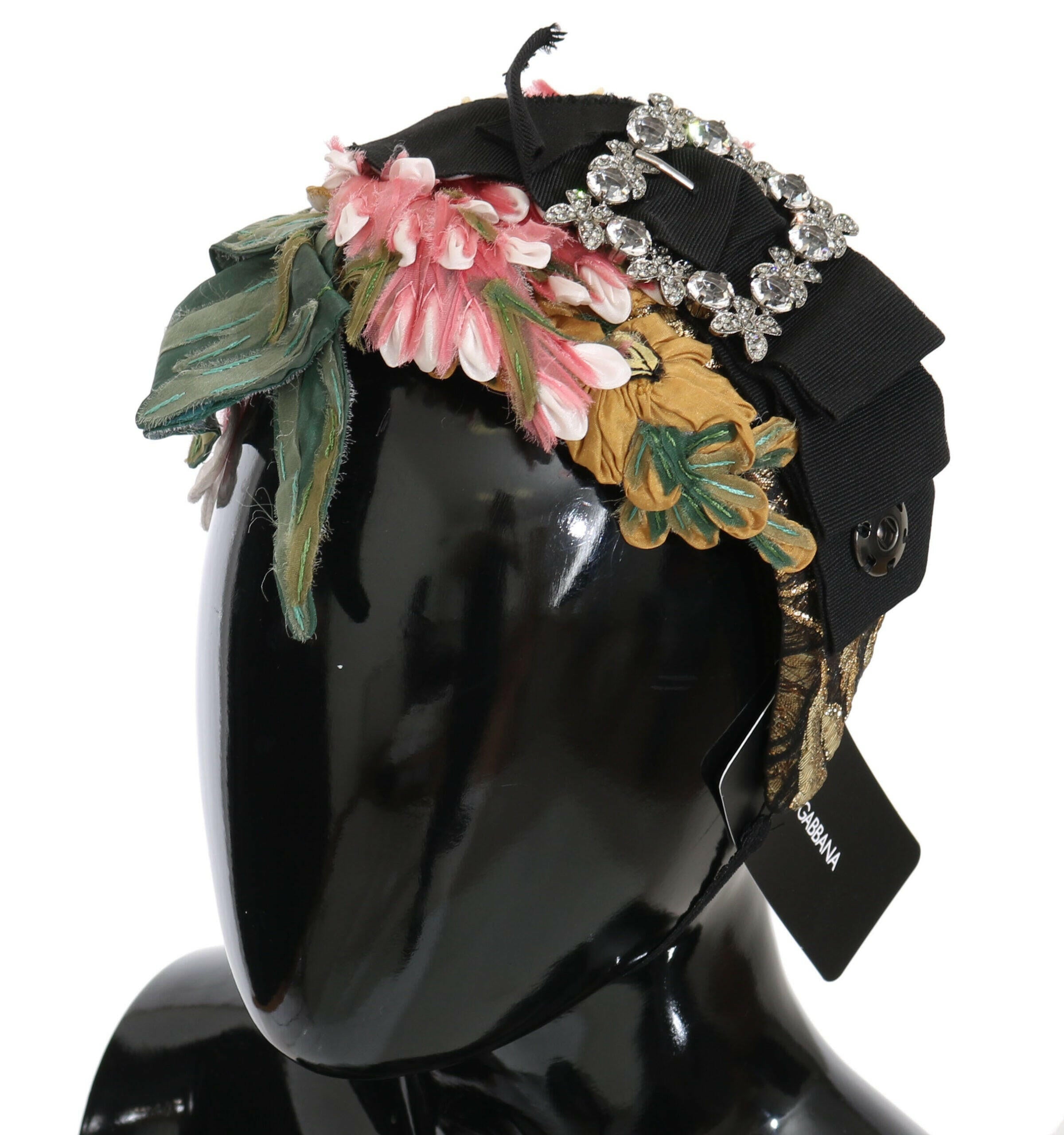 Dolce & Gabbana Multicolor Tiara Floral Crystal Bow Diadem Headband -   -  Dolce & Gabbana.
