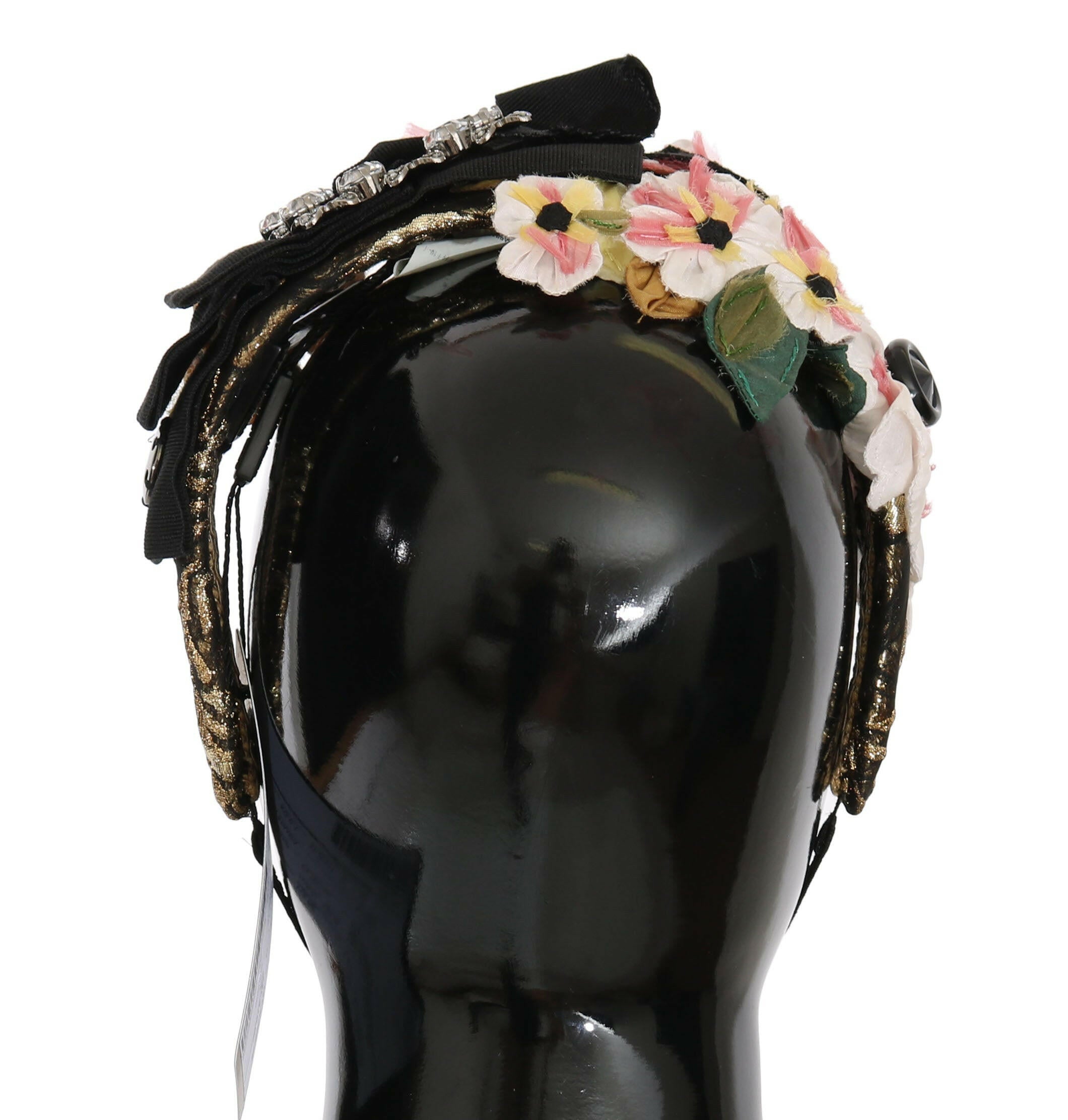 Dolce & Gabbana Multicolor Tiara Floral Crystal Bow Diadem Headband -   -  Dolce & Gabbana.