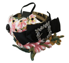 Dolce & Gabbana Multicolor Tiara Floral Crystal Bow Diadem Headband -   -  Dolce & Gabbana.