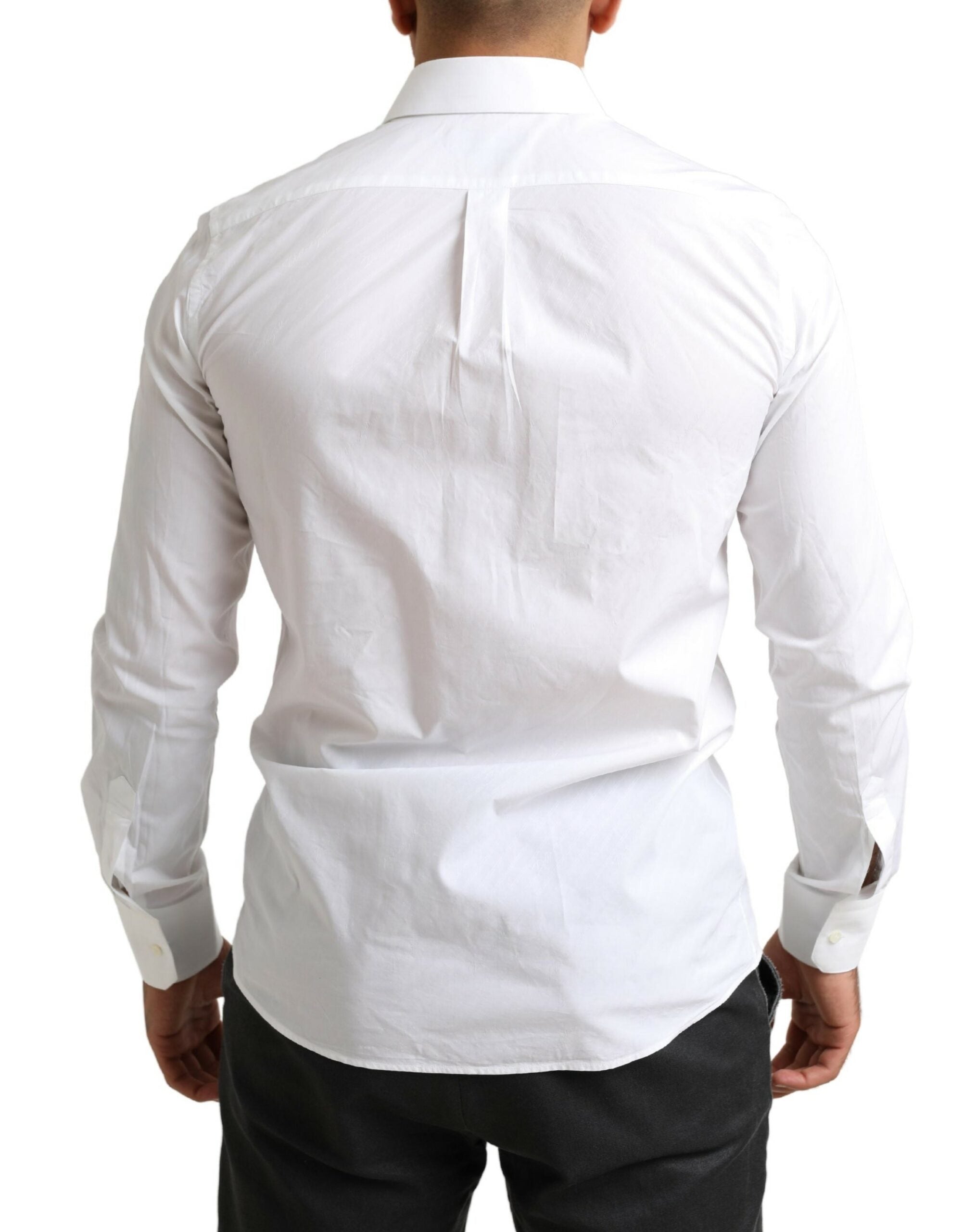Dolce & Gabbana White MARTINI Cotton Dress Formal Shirt -   -  Dolce & Gabbana.