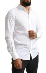 Dolce & Gabbana White MARTINI Cotton Dress Formal Shirt -   -  Dolce & Gabbana.