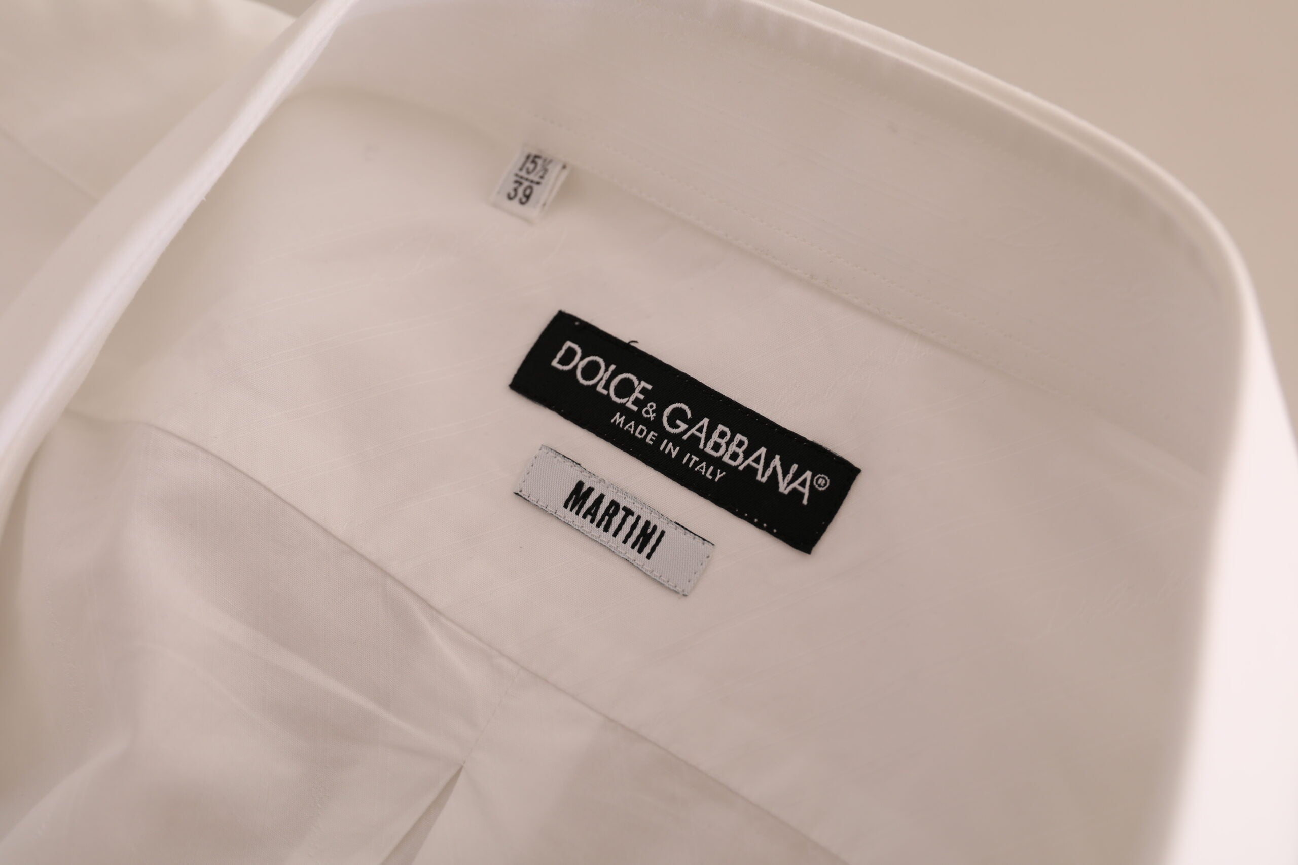 Dolce & Gabbana White MARTINI Cotton Dress Formal Shirt -   -  Dolce & Gabbana.