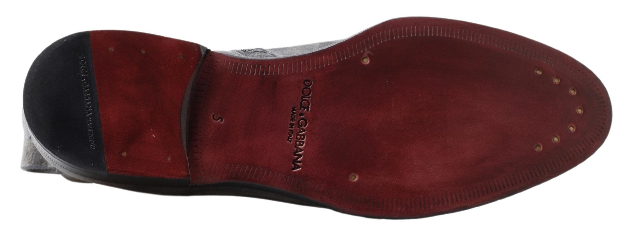 Dolce & Gabbana Gray Leather Men Ankle Boots Shoes -   -  Dolce & Gabbana.